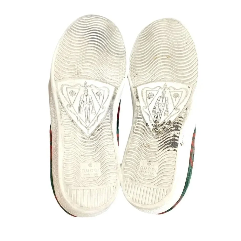 Gucci Ace GG Logo Terry Cloth Green Red Velvet Men’s Sneakers Size Gucci Size 8 - Picture 6 of 13